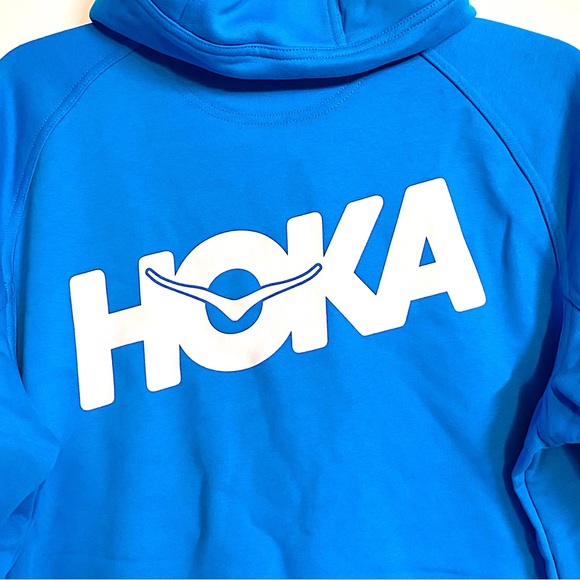 NEW HOKA Women's One One Bondi Sweatshirt Pullover Fleece Hoodie Blue Large XL - Picture 3 of 9